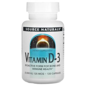 Source Naturals Vitamin D-3 125 mcg (5.000 IU) 120 viên 021078023371