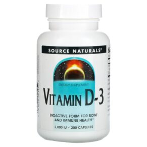 Source Naturals Vitamin D-3 2.000 IU 200 viên 021078021452