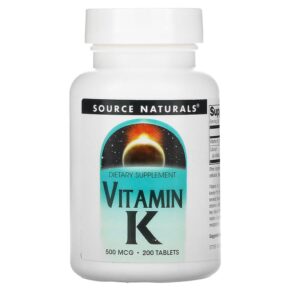 Source Naturals Vitamin K 500 mcg 200 viên 021078014508