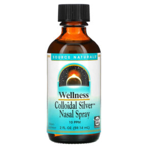 Source Naturals Wellness Colloidal Silver Nasal Spray 10 PPM 2 fl oz (59.14 ml) 021078010302