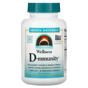 Source Naturals Wellness D-mmunity Bio-Aligned Vitamin D Immune Formula 75 mcg (3.000 IU) 60 viên 021078028727