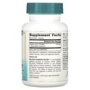 Source Naturals Wellness Transfer Factor 125 mg 60 Vegetarian Capsules 021078026358