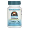 Source Naturals Wellness Vitamin D-3 50 mcg (2.000 IU) 200 viên 021078023739