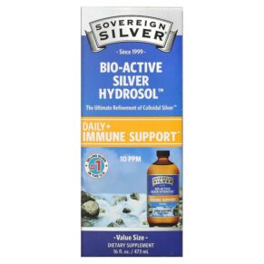 Sovereign Silver Bio-Active Silver Hydrosol 10 ppm 16 fl oz (473 ml) 684088232371