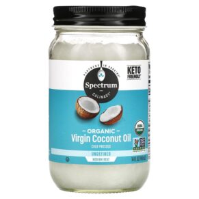 Spectrum Culinary Organic Virgin Coconut Oil Unrefined 14 fl oz (414 ml) 022506934511