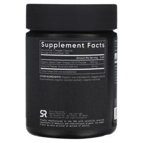 Sports Research Apple Cider Vinegar 120 Veggie Capsules 023249012238