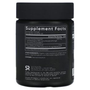 Sports Research C3 Complex Turmeric Curcumin 500 mg 60 Softgels 023249004585