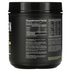 Sports Research Collagen Peptides Hydrolyzed Type I & III Collagen Vanilla 16.85 oz (477.65 g) 023249010296
