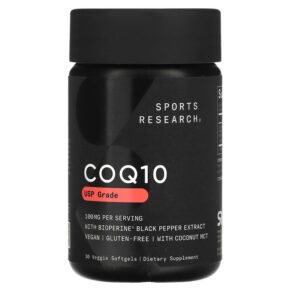 Sports Research CoQ10 USP Grade + Bioperine 100 mg 30 viên 023249011415