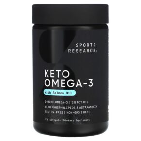 Sports Research Keto Omega-3 + Salmon Oil 120 viên 023249012337