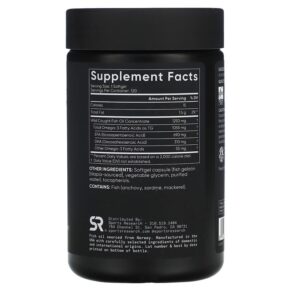 Sports Research Omega-3 Fish Oil Triple Strength 120 Softgels 023249091141