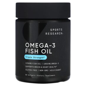 Sports Research Omega-3 Fish Oil Triple Strength 60 viên 023249091134