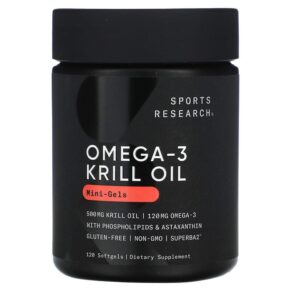 Sports Research Omega-3 Krill Oil Mini-Gels 500 mg 120 viên 023249011361