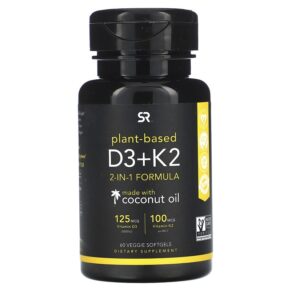 Sports Research Plant Based D3 + K2 60 viên 023249011347