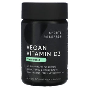 Sports Research Vegan Vitamin D3 125 mcg (5.000 IU) 60 viên 023249011491