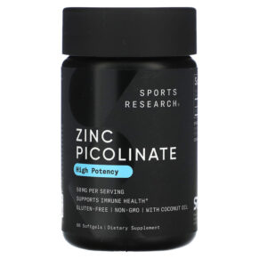 Sports Research Zinc Picolinate High Potency 50 mg 60 viên 023249090106