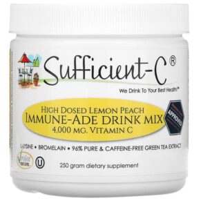 Sufficient C High Dosed Immune-Ade Drink Mix Lemon Peach 4.000 mg 250 g 040232053870