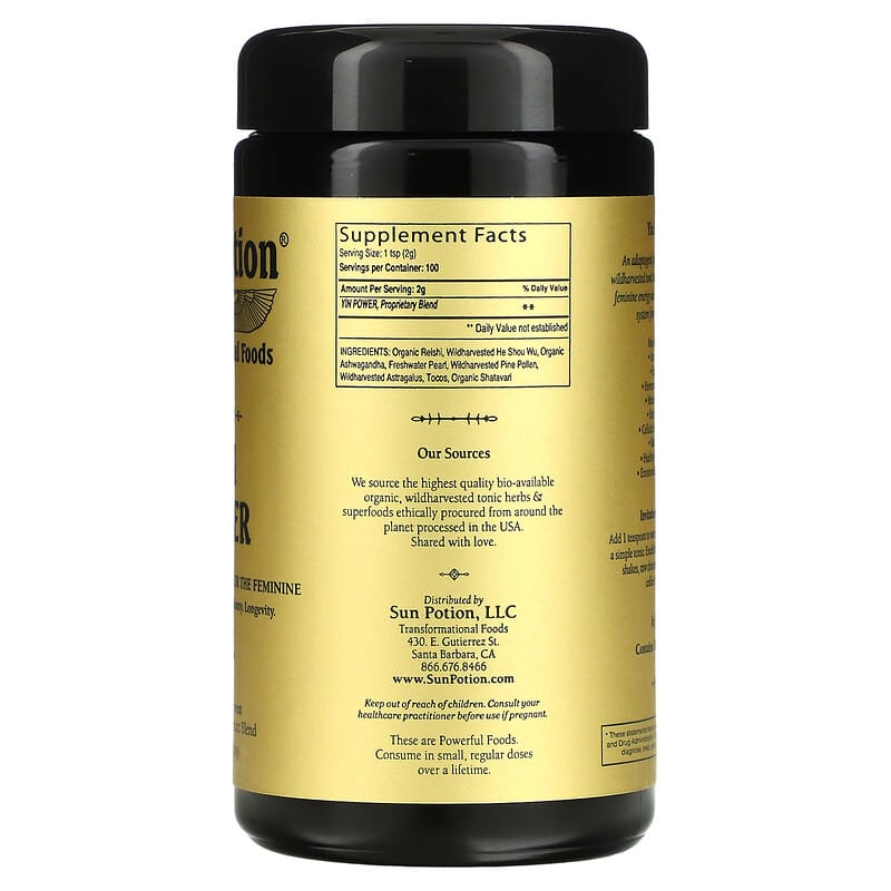 Sun Potion Yin Power 7.1 oz (200 g) 8 Thành phần vi chất Sun Potion Yin Power 7.1 oz (200 g) 850001146272