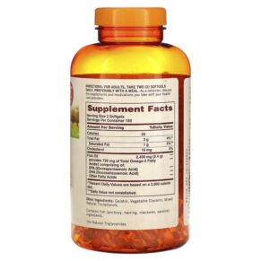 Sundown Naturals Fish Oil 1.200 mg 300 Softgels 030768276645