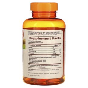 Sundown Naturals Fish Oil 600 mg 100 Softgels 030768168889