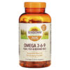Sundown Naturals Omega 3-6-9 Flax Fish & Borage Oils 200 viên 030768644277