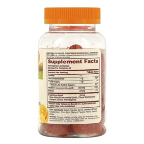 Sundown Naturals Vitamin C Gummies with Rose Hips & Bioflavonoids Orange Flavored 90 Gummies 030768533007