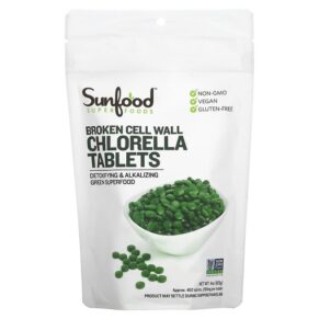 Sunfood Broken Cell Wall Chlorella 250 mg 452 4 oz (113 g) 803813010637