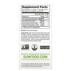 Sunfood Ocean's Alive 2.0 Marine Phytoplankton 1 fl oz (30 ml) 803813010514