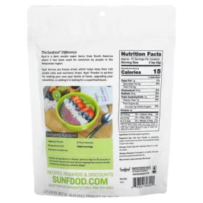 Sunfood Organic Acai Powder 8 oz (227 g) 803813806001