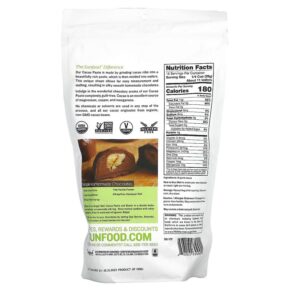 Sunfood Organic Cacao Paste 1 lb (454 g) 803813030901
