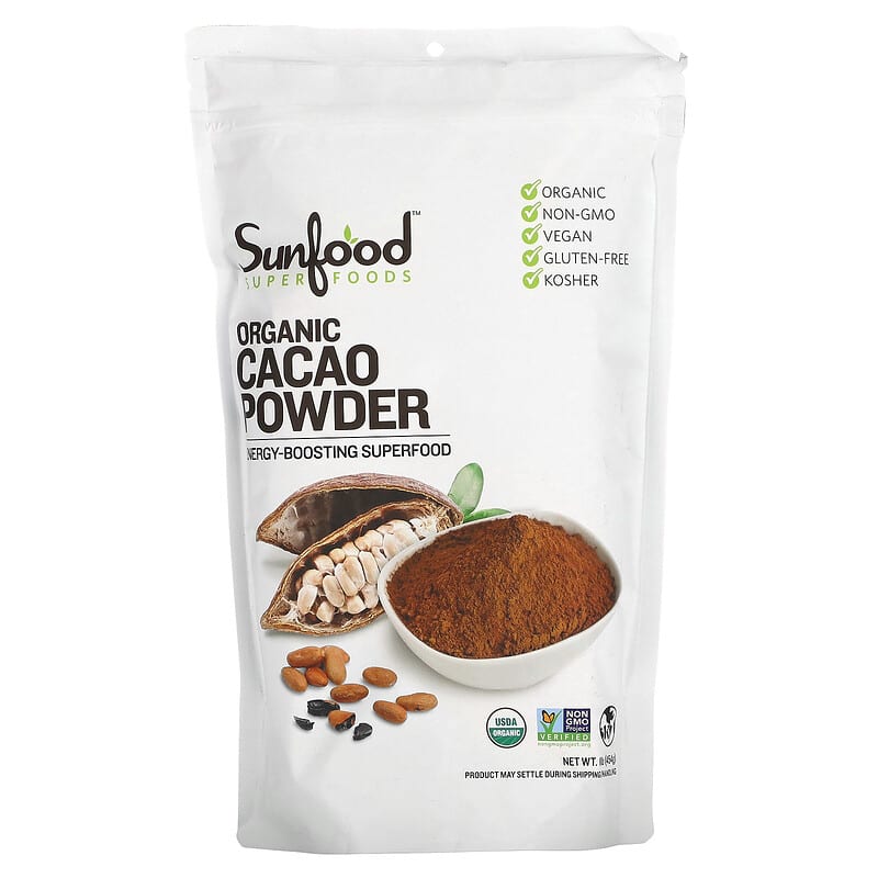 Sunfood Organic Cacao Powder 1 lb (454 g) 1 Sunfood Organic Cacao Powder 1 lb (454 g) 803813035029
