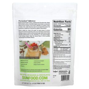 Sunfood Organic Cacao Powder 8 oz (227 g) 803813030512