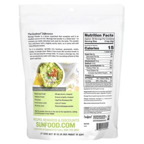 Sunfood Organic Moringa Powder 8 oz (227 g) 803813101052