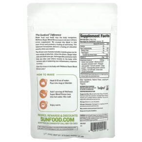 Sunfood Organic Wellness Super Blend Stress Less 8 oz (227 g) 803813102912