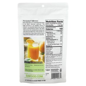 Sunfood Raw Organic Camu Camu Powder 3.5 oz (100 g) 803813200731