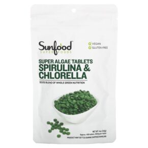 Sunfood Super Algae Spirulina & Chlorella 250 mg 456 viên 803813100765
