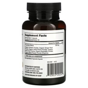 Sunfood Turmeric & Super Herbs 581 mg 90 Capsules 803813101144