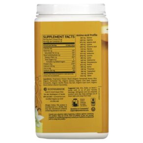 Sunwarrior Classic Plus Protein Plant Based Vanilla 1.65 lb (750 g) 814784024219