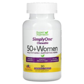 Super Nutrition SimplyOne 50+ Women Multivitamin + Supporting Herbs Wild-Berry 90 viên 033739002861