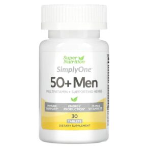 Super Nutrition SimplyOne Men’s 50+ Multivitamin + Supporting Herbs 30 viên 033739001956