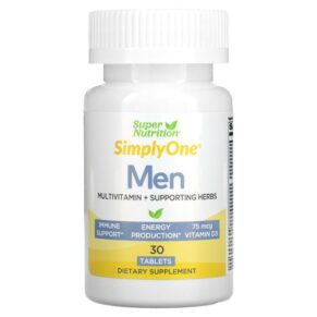 Super Nutrition SimplyOne Men’s Multivitamin + Supporting Herbs 30 viên 033739002144