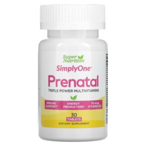 Super Nutrition SimplyOne PreNatal Triple Power Multivitamins 30 viên 033739001581