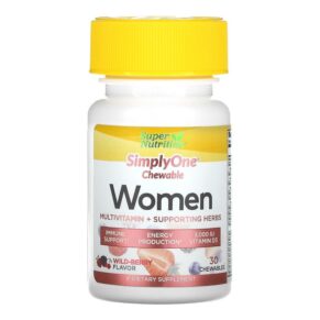 Super Nutrition SimplyOne Women Multivitamin + Supporting Herbs Wild-Berry 30 viên 033739002687