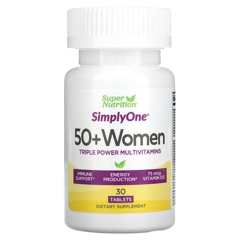 Super Nutrition SimplyOne Women’s 50+ Triple Power Multivitamins 30 Tablets 1 Super Nutrition SimplyOne Women’s 50+ Triple Power Multivitamins 30 viên 033739001994