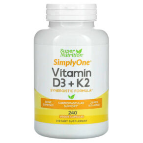 Super Nutrition Vitamin D3 + K2 240 viên 898220021246