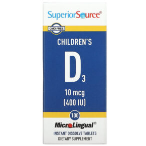 Superior Source Children's D3 10 mcg (400 IU) 100 viên 076635910502