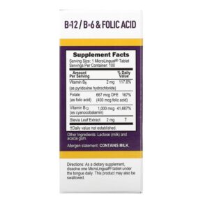 Superior Source Cyanocobalamin B-12 1.000 mcg 100 MicroLingual Instant Dissolve Tablets 076635901319