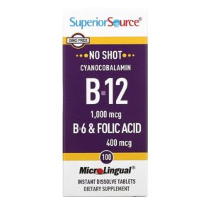 Superior Source Cyanocobalamin B-12 1.000 mcg 100 viên 076635901319