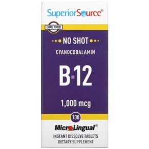 Superior Source Cyanocobalamin B12 1.000 mcg 100 viên 076635900305