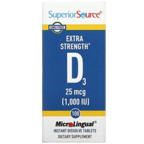 Superior Source Extra Strength D3 25 mcg (1.000 IU) 100 viên 076635908509